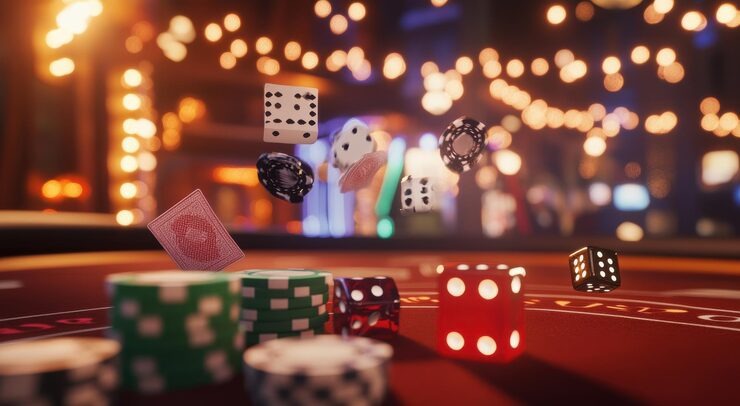 Pretty Gaming live-dealer table stream on sekolahtoto showing dealer, cards, and betting interface overlay